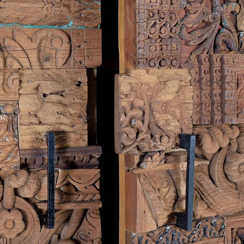 Wohnen Vitrinen<Design Wohnzimmerschrank aus Mangoholz rustikal - Lacid