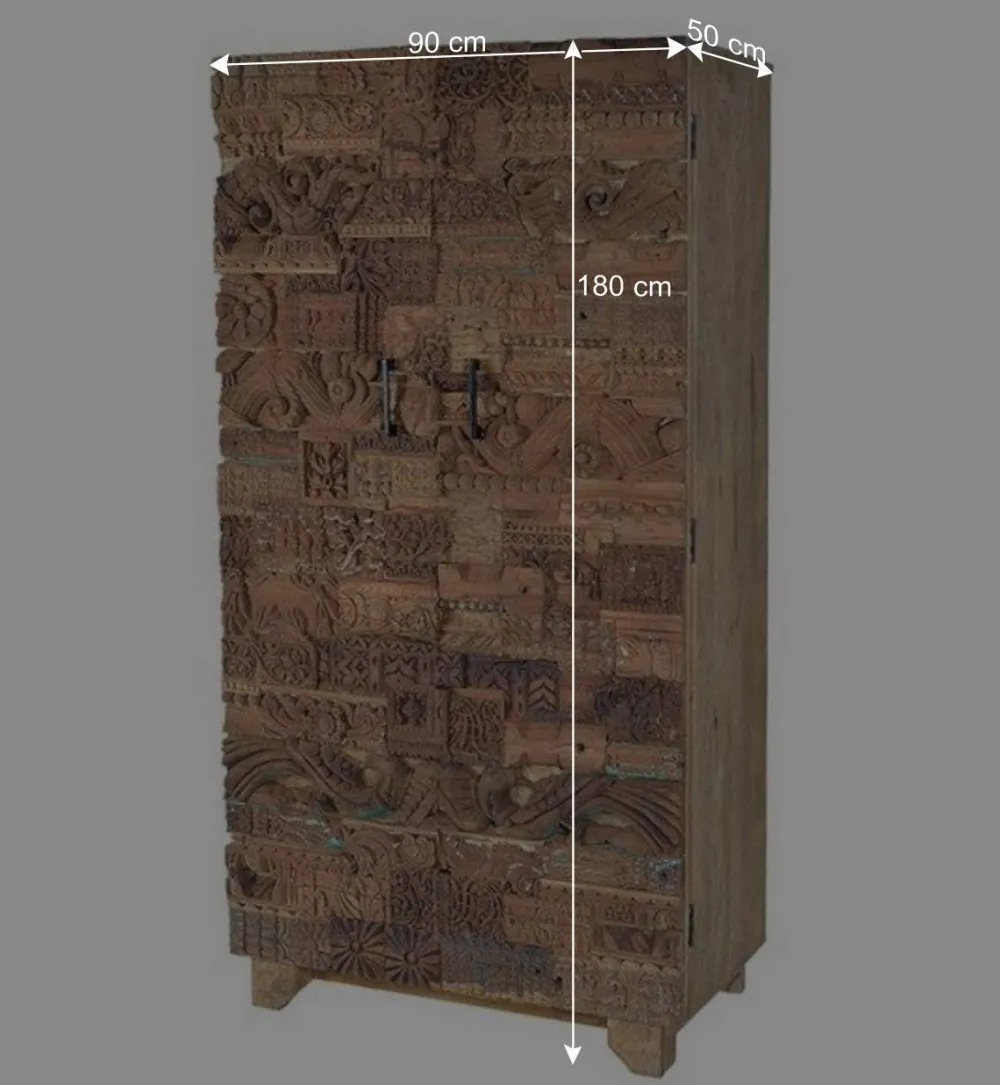 Wohnen Vitrinen<Design Wohnzimmerschrank aus Mangoholz rustikal - Lacid