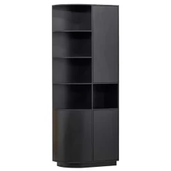 Wohnen Vitrinen|Schränke<Design Wohnzimmerschrank links abgerundet - Niwidus