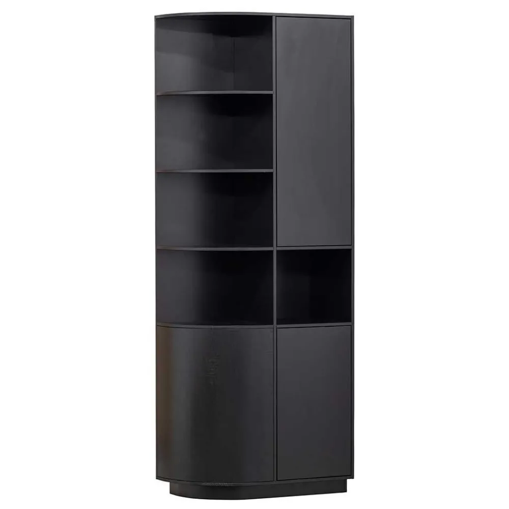Wohnen Vitrinen|Schränke<Design Wohnzimmerschrank links abgerundet - Niwidus