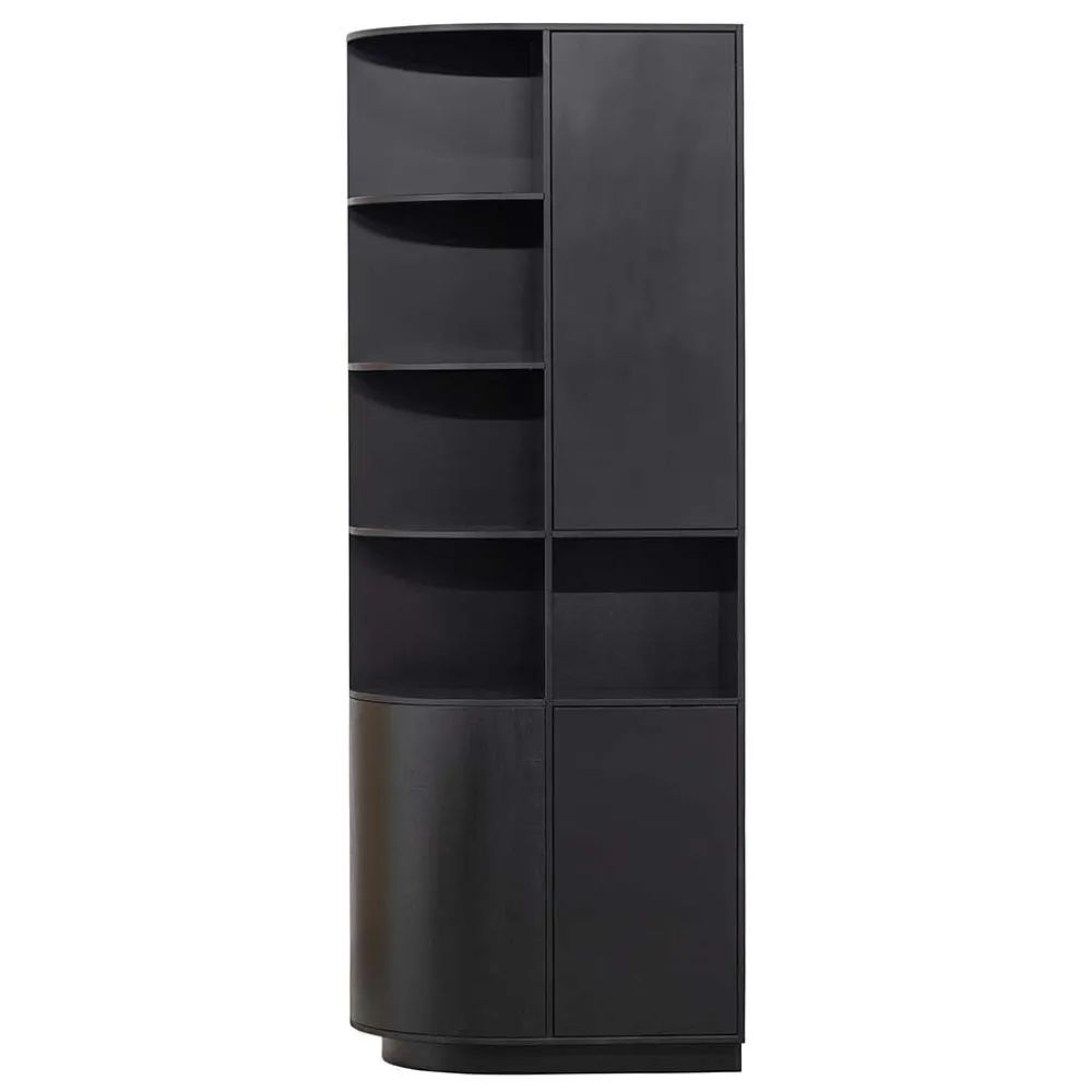 Wohnen Vitrinen|Schränke<Design Wohnzimmerschrank links abgerundet - Niwidus