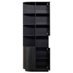 Wohnen Vitrinen|Schränke<Design Wohnzimmerschrank links abgerundet - Niwidus