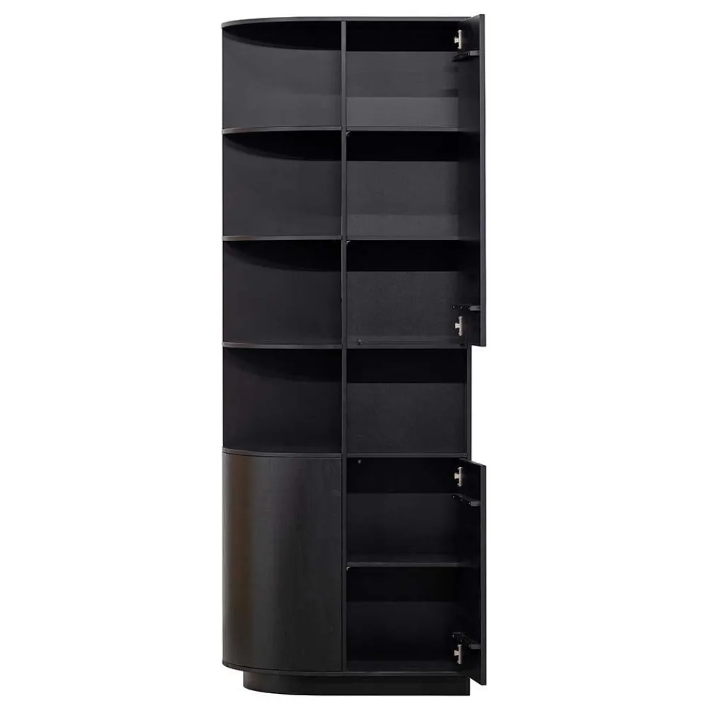 Wohnen Vitrinen|Schränke<Design Wohnzimmerschrank links abgerundet - Niwidus