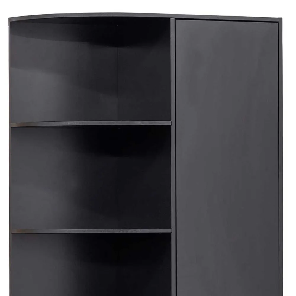 Wohnen Vitrinen|Schränke<Design Wohnzimmerschrank links abgerundet - Niwidus
