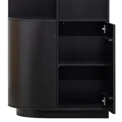 Wohnen Vitrinen|Schränke<Design Wohnzimmerschrank links abgerundet - Niwidus