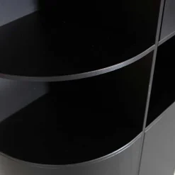 Wohnen Vitrinen|Schränke<Design Wohnzimmerschrank links abgerundet - Niwidus