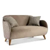 Wohnen Sofas<Design Zweisitzer in Beige und Hellbraun - Maria