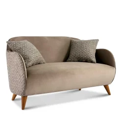 Wohnen Sofas<Design Zweisitzer in Beige und Hellbraun - Maria