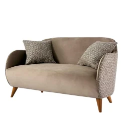 Wohnen Sofas<Design Zweisitzer in Beige und Hellbraun - Maria
