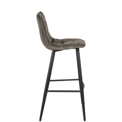 Wohnen Hocker|Stühle<Design-Barstühle in Dunkelgrün Velours - Ciudada (2er Set)