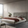 Wohnen Betten<Designbett in Anthrazit Webstoff - Raufy