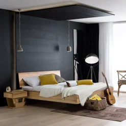 Wohnen Betten<Designbett in Schwebeoptik Puig mit Nachttisch Set (dreiteilig)