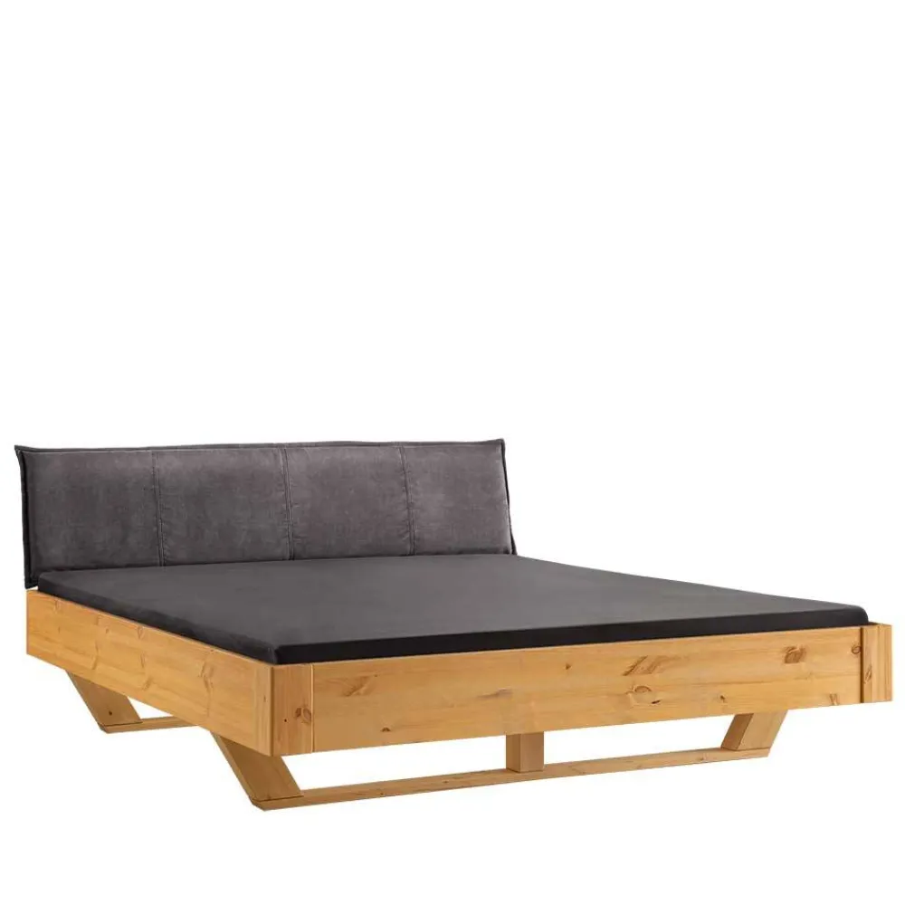 Wohnen Betten<Designbett mit Holzkufen aus Kiefer gelaugt - Ravilon