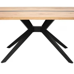 Wohnen Tische<Design-Eichentisch mit Buchenholz-Spidergestell - Drakura