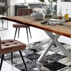 Wohnen Tische<Designer Altholz Esstisch in Mehrfarbig - Dembley