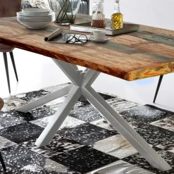Wohnen Tische<Designer Altholz Esstisch in Mehrfarbig - Dembley
