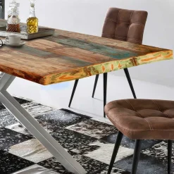 Wohnen Tische<Designer Altholz Esstisch in Mehrfarbig - Dembley