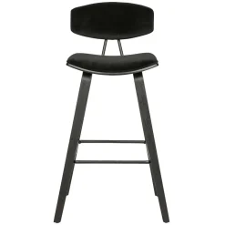 Wohnen Hocker<Designer Barstuhl in Schwarz Samt - Laccaro (2er Set)