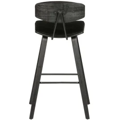 Wohnen Hocker<Designer Barstuhl in Schwarz Samt - Laccaro (2er Set)
