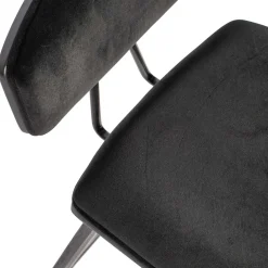 Wohnen Hocker<Designer Barstuhl in Schwarz Samt - Laccaro (2er Set)