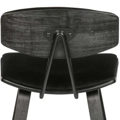 Wohnen Hocker<Designer Barstuhl in Schwarz Samt - Laccaro (2er Set)