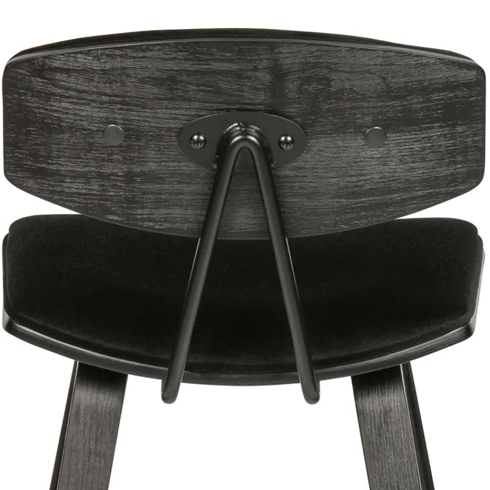 Wohnen Hocker<Designer Barstuhl in Schwarz Samt - Laccaro (2er Set)