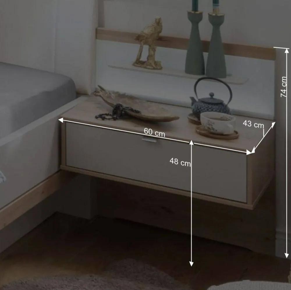 Wohnen Betten<Designer Doppelbett & Nachttische - Crascanu (dreiteilig)