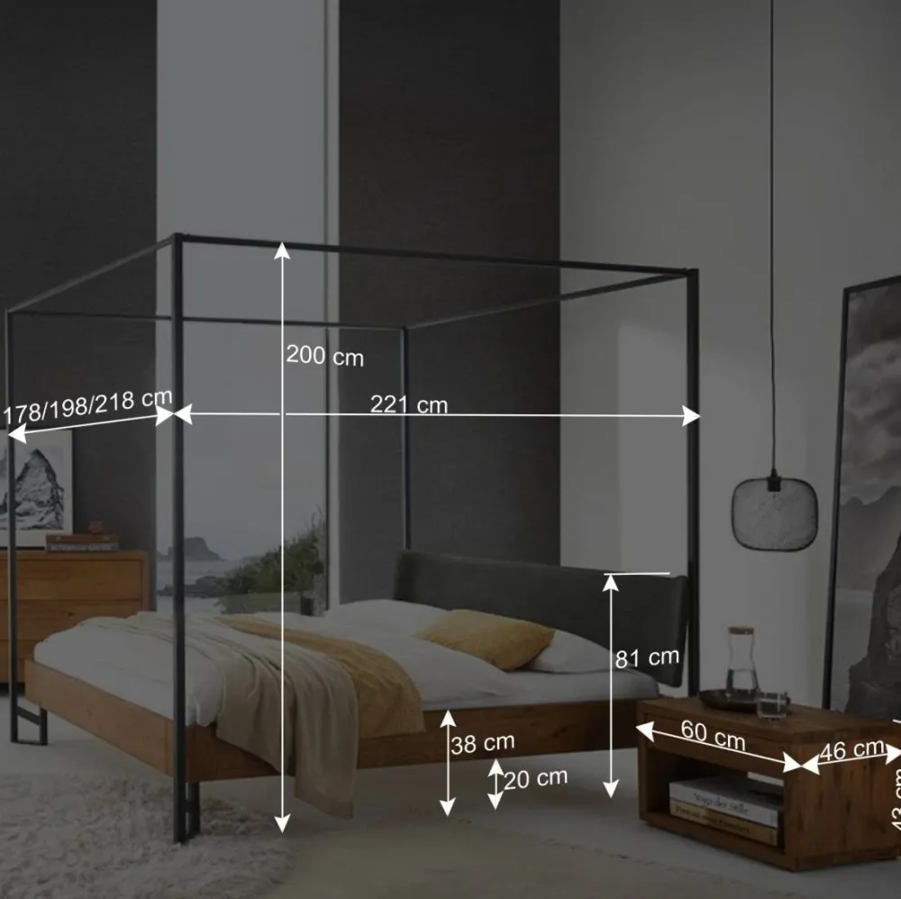 Wohnen Betten<Designer Himmelbett als Doppelbett - Adea