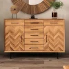Wohnen Sideboards<Designer Kommode aus Wildeiche & Stahl - Kerfa