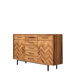 Wohnen Sideboards<Designer Kommode aus Wildeiche & Stahl - Kerfa