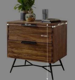 Wohnen Kommoden<Designer Nachtkommode mit 60 cm Breite - Dicna