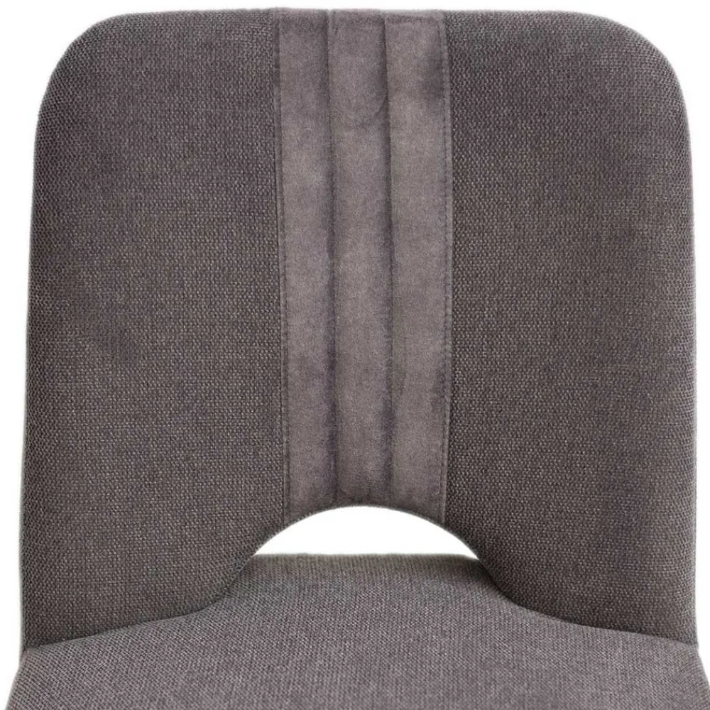 Wohnen Stühle<Designer Polsterstuhl in Dunkelgrau Stoff Mix - Enderbury (2er Set)