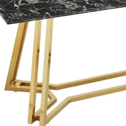Wohnen Tische<Designer Tisch mit Glasplatte in Marmor Optik - Mooney