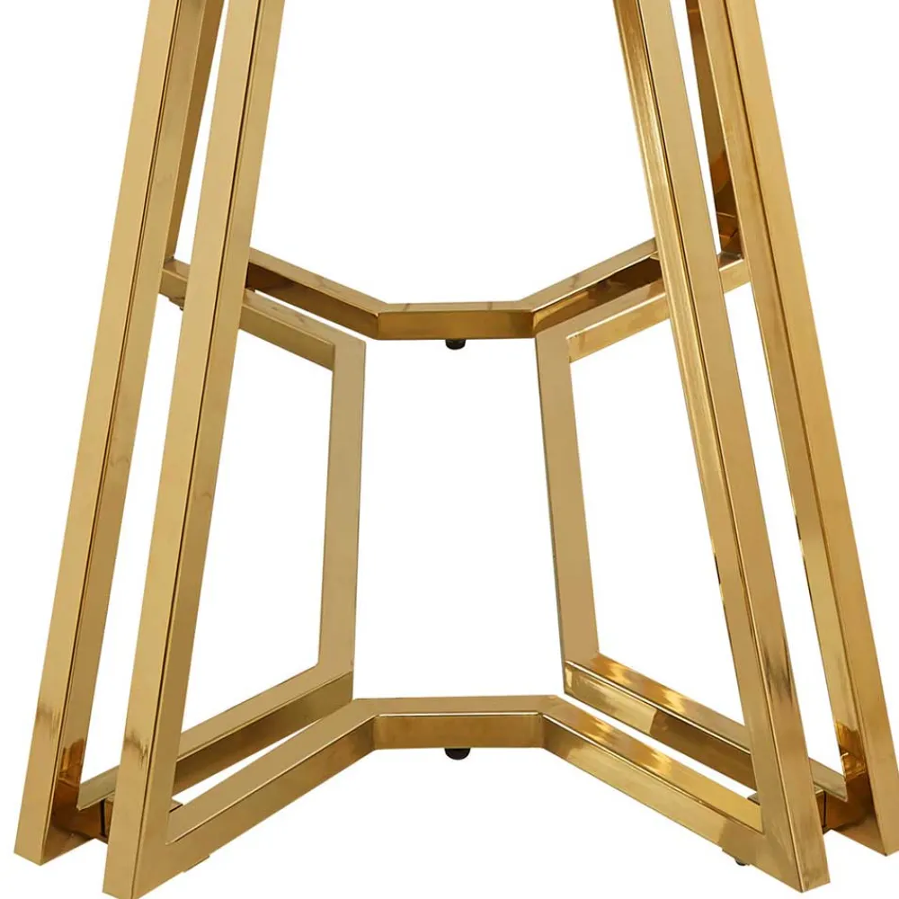 Wohnen Tische<Designer Tisch mit Glasplatte in Marmor Optik - Mooney