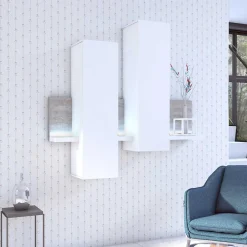 Wohnen Wohnwände<Designer TV Anbauwand in Betonoptik - Venatio (dreiteilig)