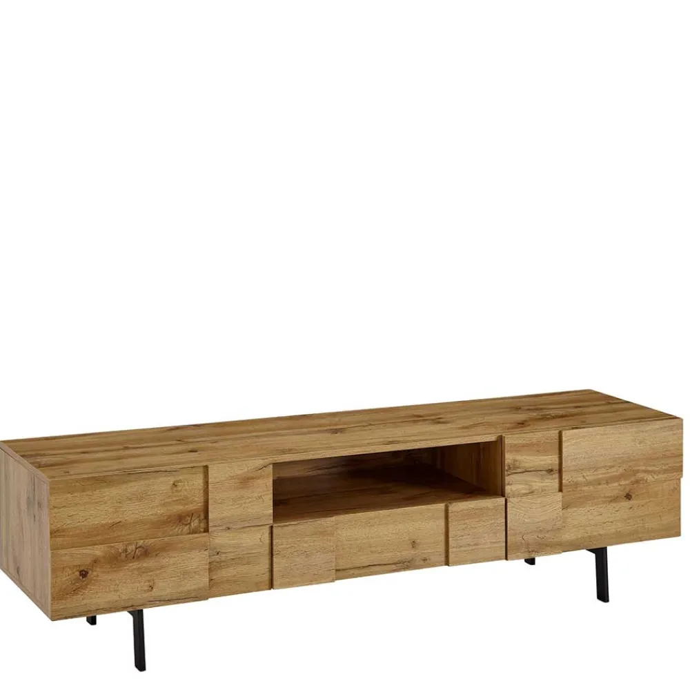 Wohnen Tv & Hifi-Möbel|Lowboards<Designer TV Unterschrank in Eiche Optik - Tiorondo