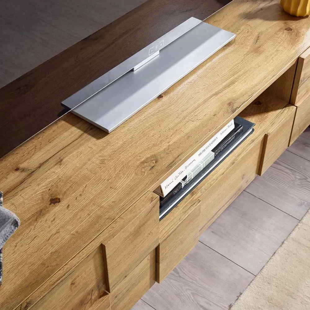 Wohnen Tv & Hifi-Möbel|Lowboards<Designer TV Unterschrank in Eiche Optik - Tiorondo