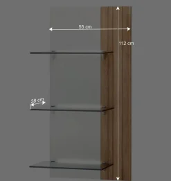 Wohnen Wohnwände<Designer TV Wohnwand in Weiß - Miloris (dreiteilig)