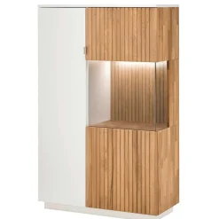 Wohnen Wohnwände<Designer TV Wohnwand in Weiß - Miloris (dreiteilig)