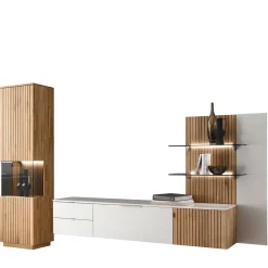 Wohnen Wohnwände<Designer Wohnwand Möbel 290 cm breit - Miloris (dreiteilig)