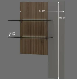 Wohnen Wohnwände<Designer Wohnwand Möbel 290 cm breit - Miloris (dreiteilig)