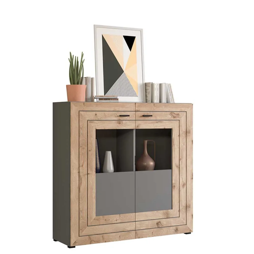 Wohnen Wohnwände<Designer Wohnwand Möbel 320 cm breit - Scarlett (dreiteilig)