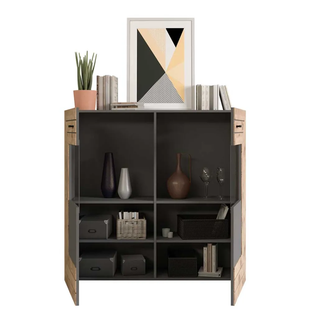 Wohnen Wohnwände<Designer Wohnwand Möbel 320 cm breit - Scarlett (dreiteilig)