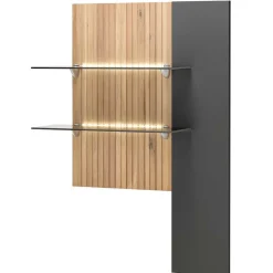 Wohnen Wohnwände<Designer Wohnwand Möbel mit LED - Cruzca (dreiteilig)