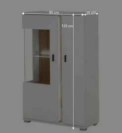 Wohnen Wohnwände<Designer Wohnwand mit LED Beleuchtung - Racelyn (vierteilig)