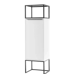 Wohnen Vitrinen<Designer Wohnzimmer Schrank in Weiß & Schwarz - Enkraja