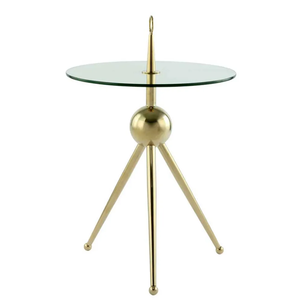 Wohnen Tische<Designer-Beistelltisch mit Glasplatte - Tellimo