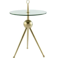Wohnen Tische<Designer-Beistelltisch mit Glasplatte - Tellimo