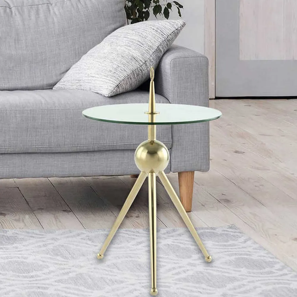 Wohnen Tische<Designer-Beistelltisch mit Glasplatte - Tellimo