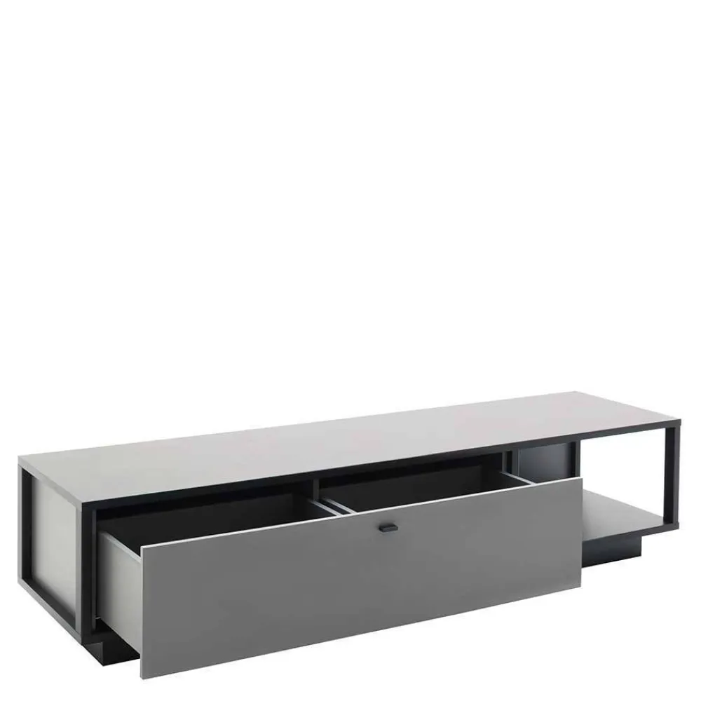 Wohnen Wohnwände<Designer-Wohnwand Möbel in Grau - Ridona (dreiteilig)